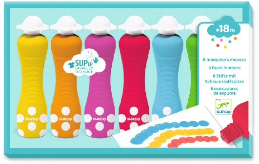 Colores para peques 6 marcadores de espuma
