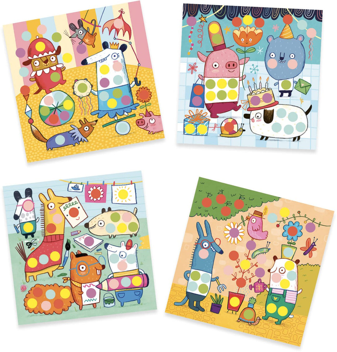 Crear con pegatinas Animalitos