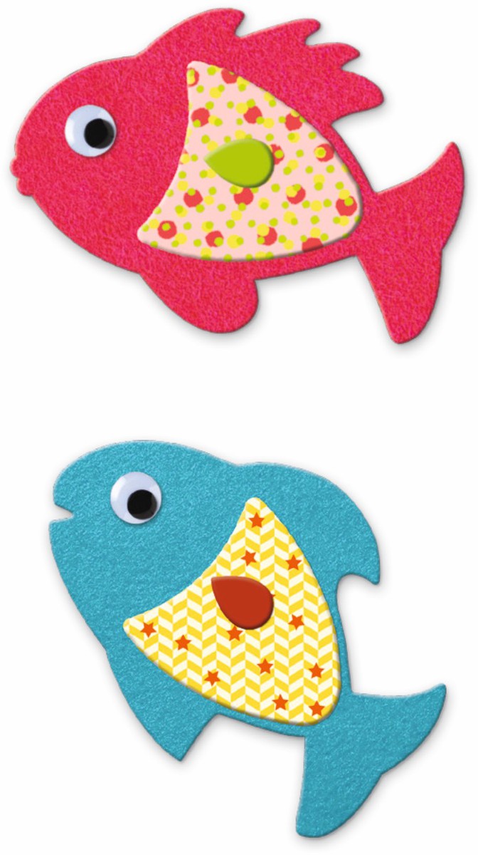 Crear con pegatinas Me gustan los peces