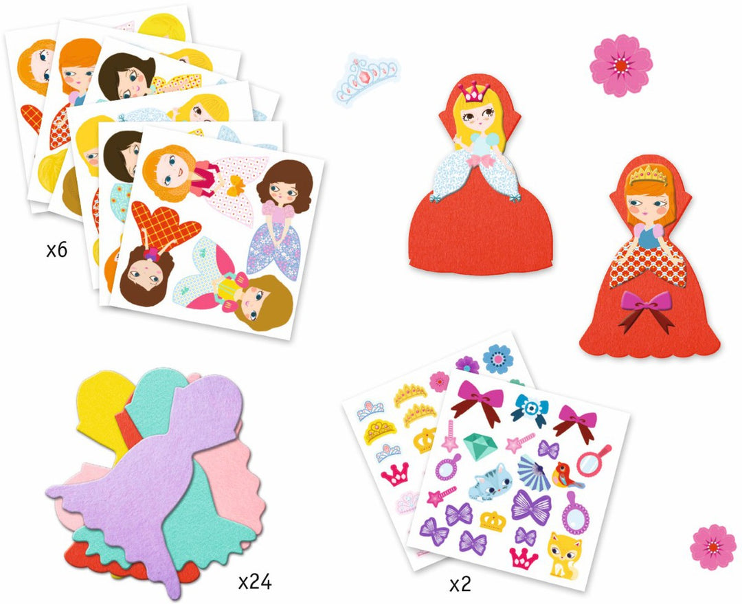 Crear con pegatinas Me gustan las princesas