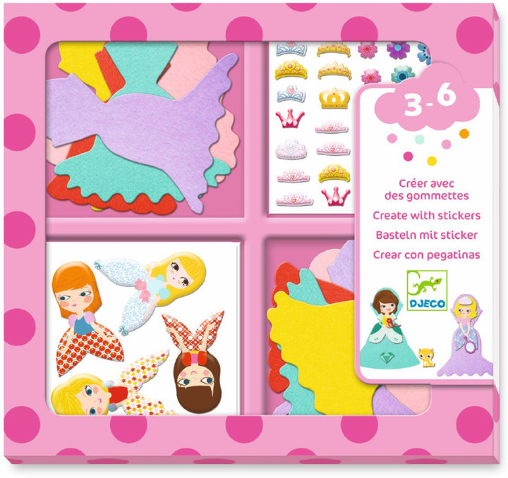 Crear con pegatinas Me gustan las princesas