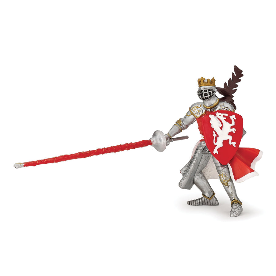 Rey con Escudo Dragón Rojo