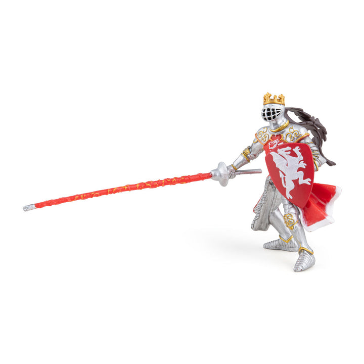 Rey con Escudo Dragón Rojo