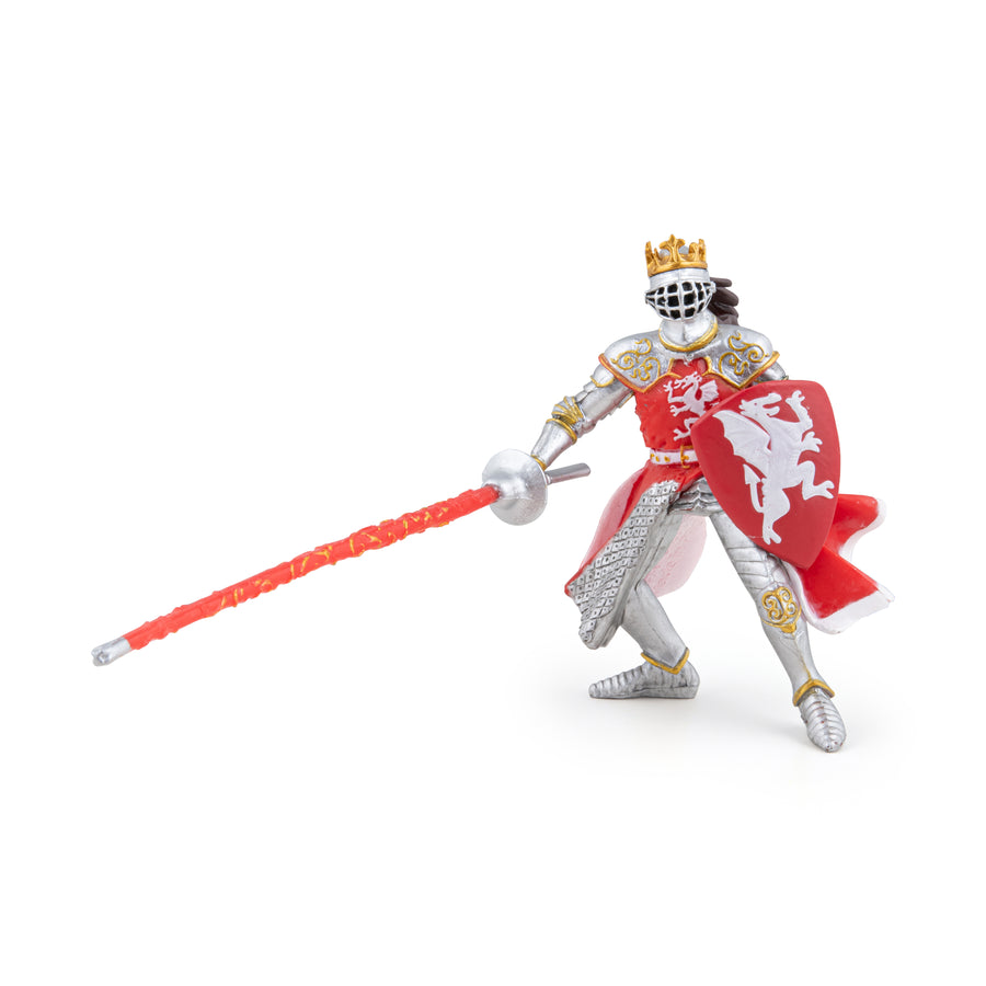 Rey con Escudo Dragón Rojo