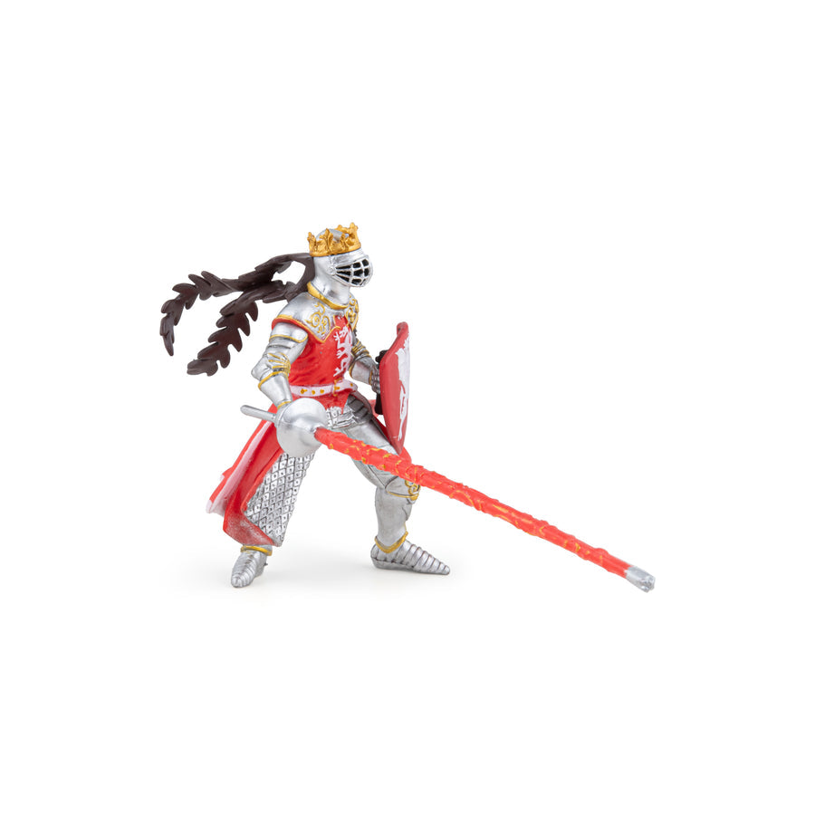 Rey con Escudo Dragón Rojo