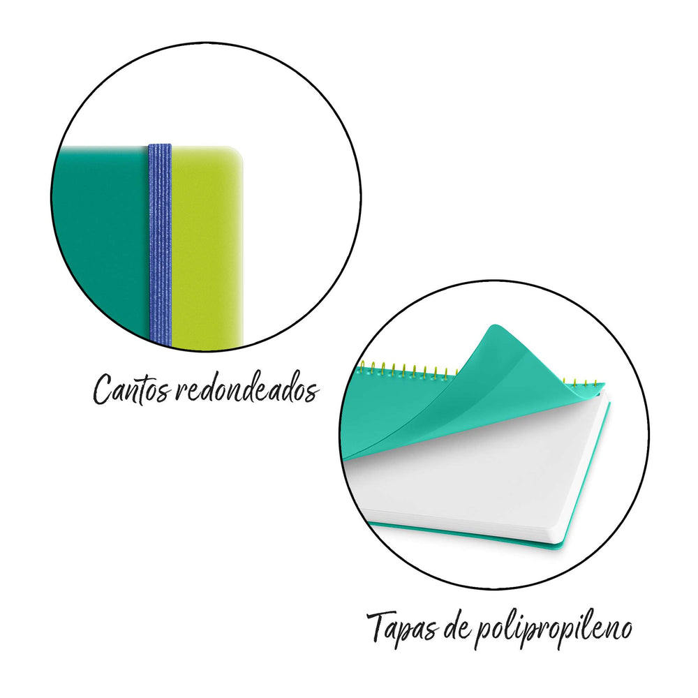 Agenda Escolar Plus Semana Vista Catalán Duo Green-Lime 2026-27