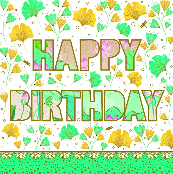 Tarjeta de felicitación Arabesque Happy Birthday