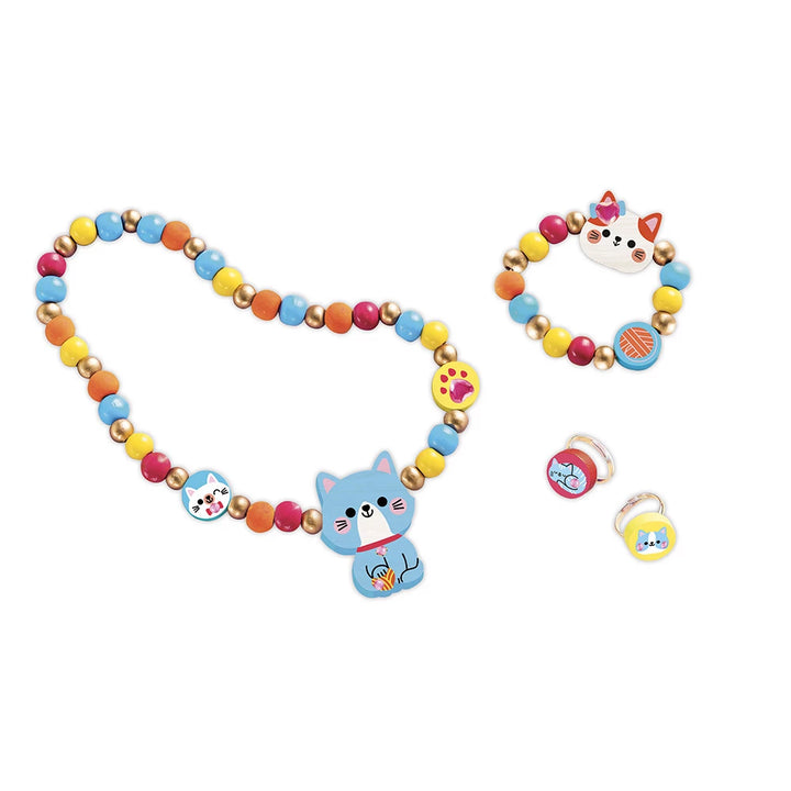 4 Joyas De Madera Little Cats