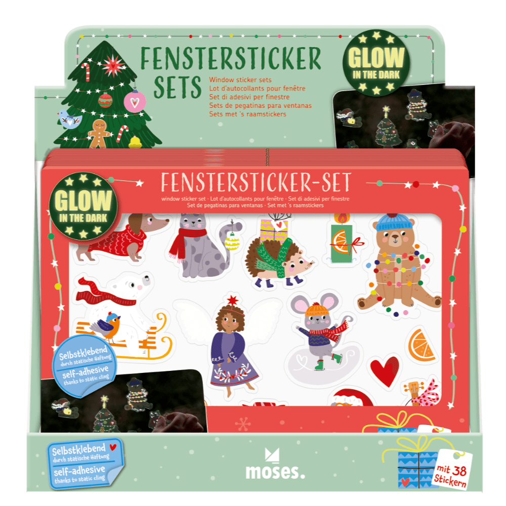 Navidad - Set de pegatinas fosforescentes