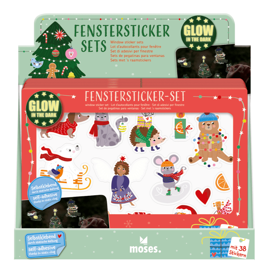 Navidad - Set de pegatinas fosforescentes