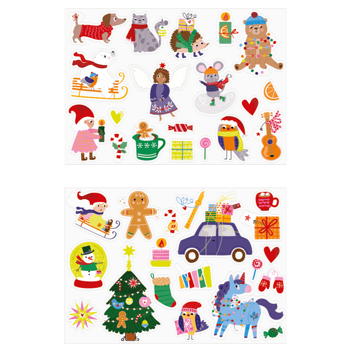 Navidad - Set de pegatinas fosforescentes