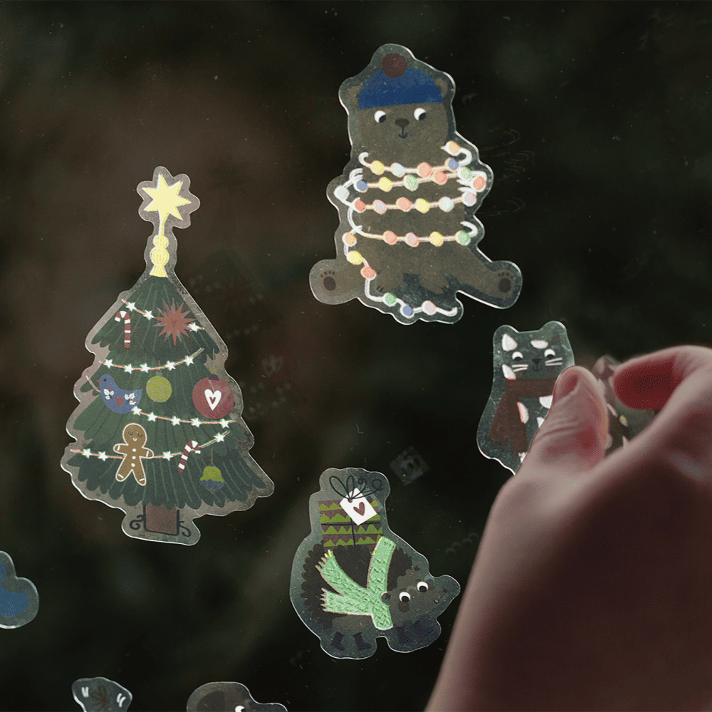 Navidad - Set de pegatinas fosforescentes