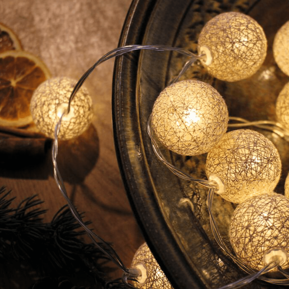 Navidad - Guirnalda de luces Bolas brillantes