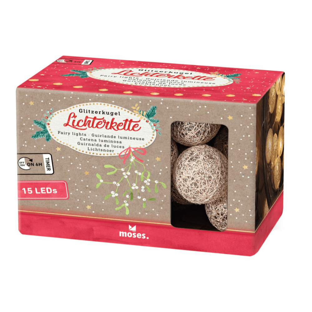 Navidad - Guirnalda de luces Bolas brillantes