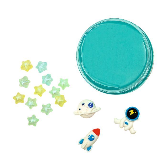 Slime con pequeñas piezas divertidas