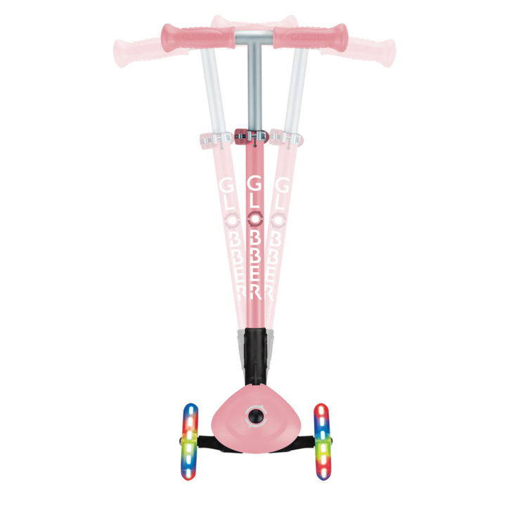 Patinete Primo plegable luces - Rosa pastel