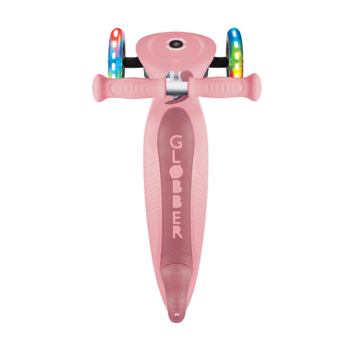 Patinete Primo plegable luces - Rosa pastel