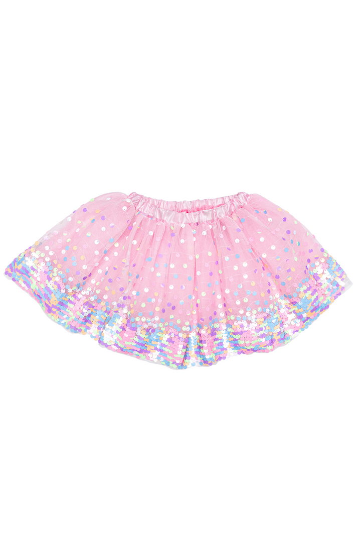 Falda de lentejuelas de fiesta, Rosa/Neón, TALLA US 4-6