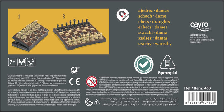 Juegos magnéticos Luxe Ajedrez Damas mediano