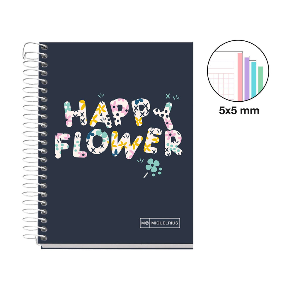 Cuaderno NB4 A6 120 CLA 70G Happy Flower