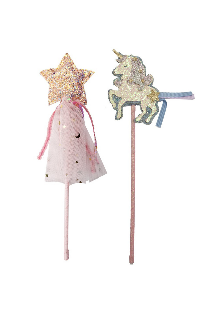 Varita estrella unicornio boutique, 2 estilos surtidos
