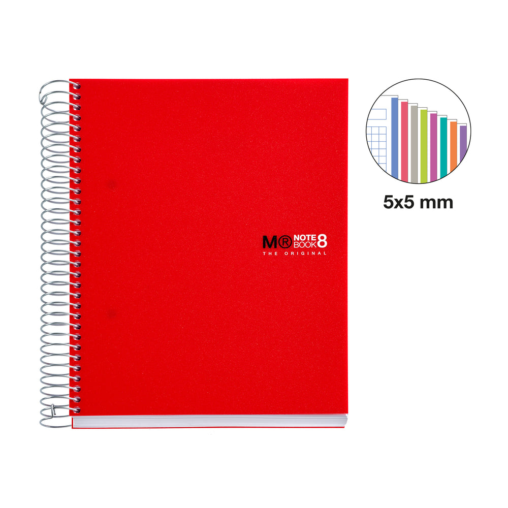 Cuaderno NB8 A5 200 CLA PP Rojo