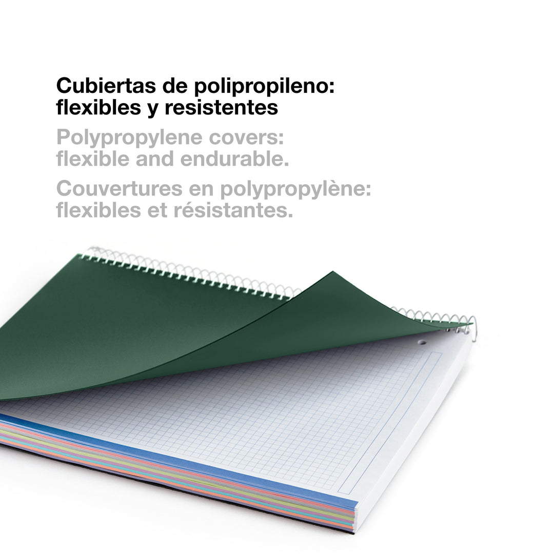 Cuaderno Tapa Blanda A4 Cuadrícula 150 Hojas Miquelrius Verde