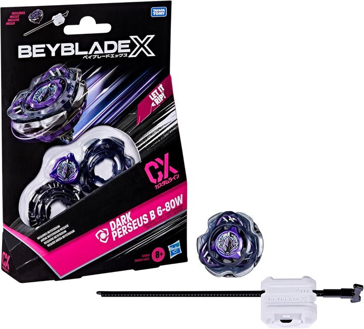 Beyblade X Kit Inicial – Top y lanzador para batallas épicas - Dark Perseus B 6-80W