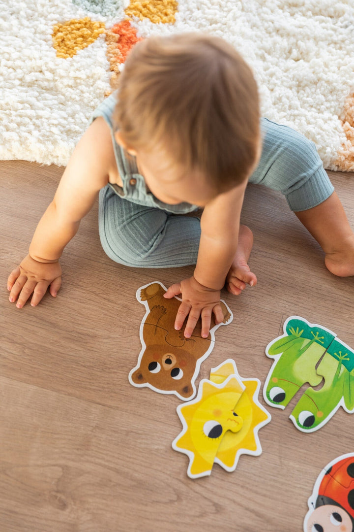 Puzzle de cartón animales 6 puzzles de 2 piezas