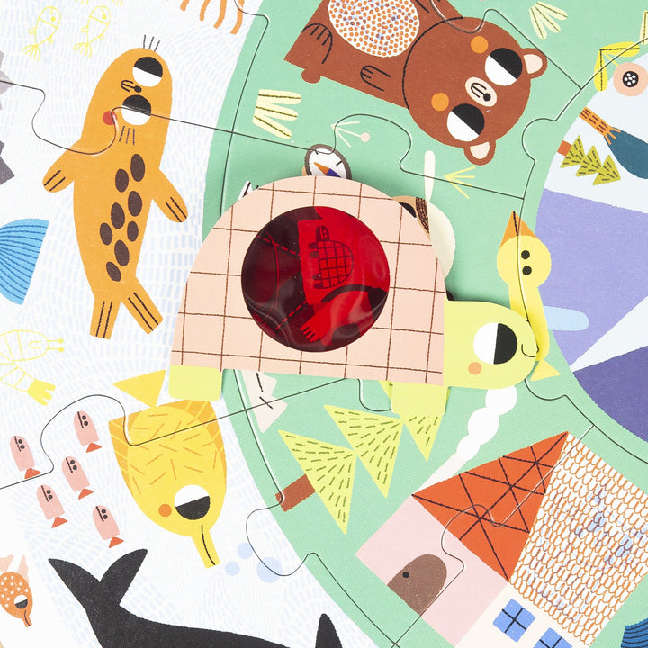 Puzzle XXL circular : descubre los animales