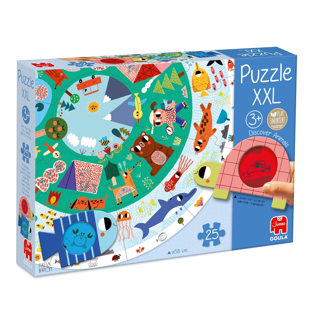 Puzzle XXL circular : descubre los animales