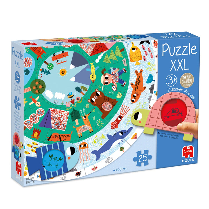 Puzzle XXL circular : descubre los animales