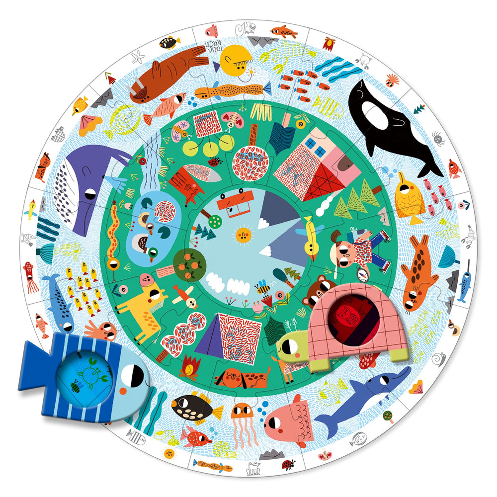 Puzzle XXL circular : descubre los animales