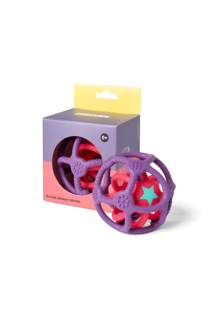 Pelota sensorial dos en uno Violeta-Rosa