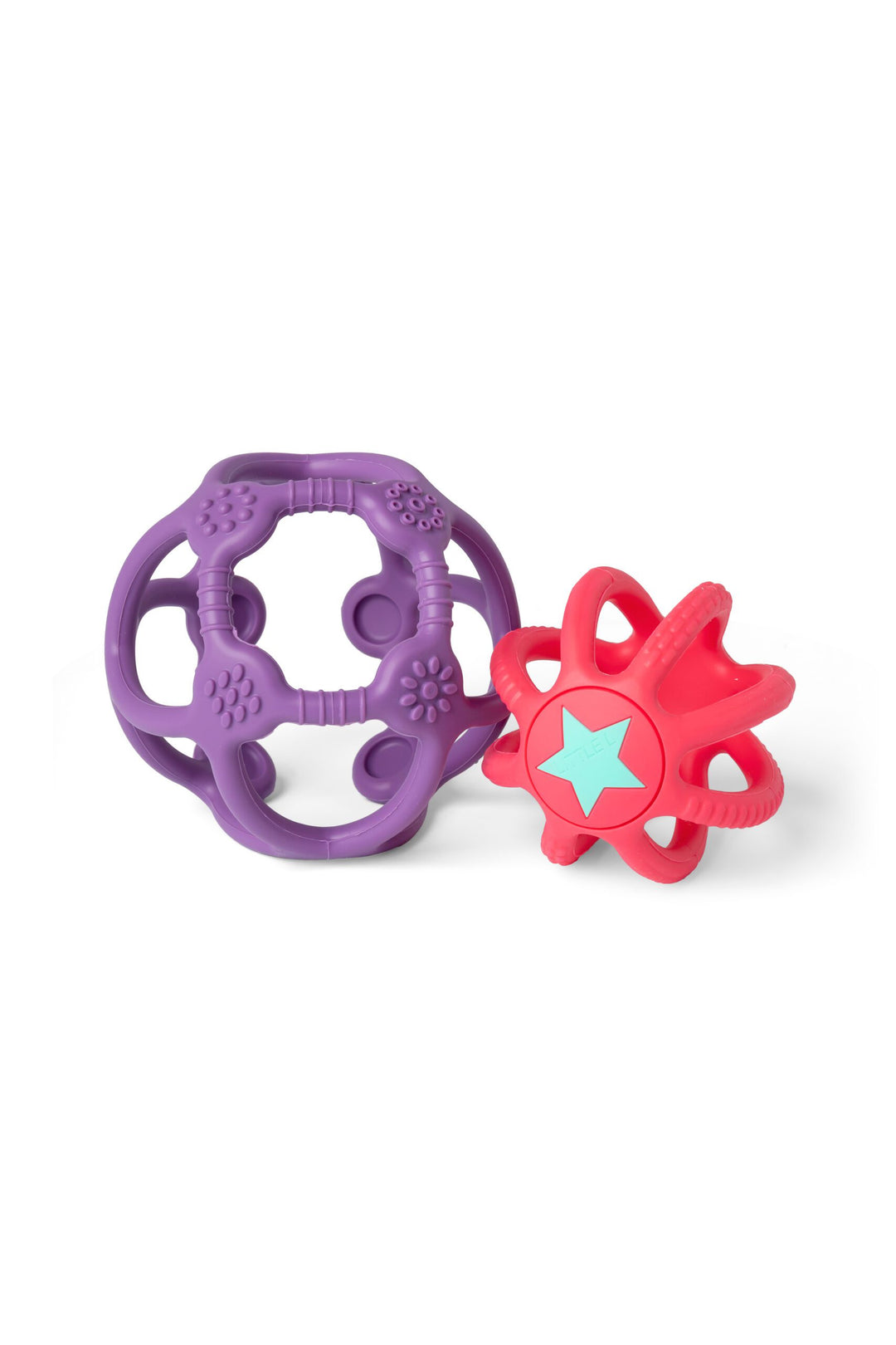 Pelota sensorial dos en uno Violeta-Rosa