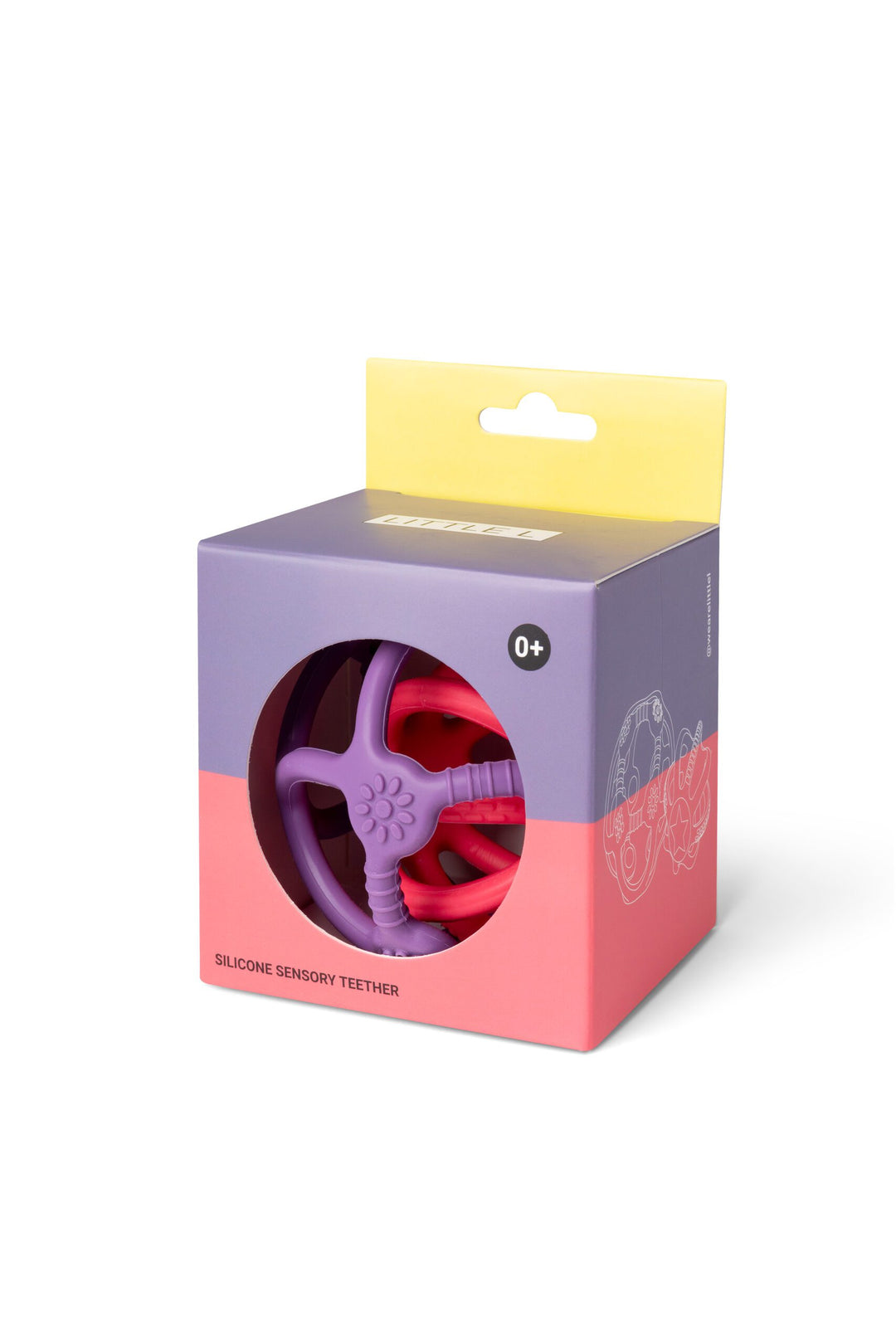 Pelota sensorial dos en uno Violeta-Rosa