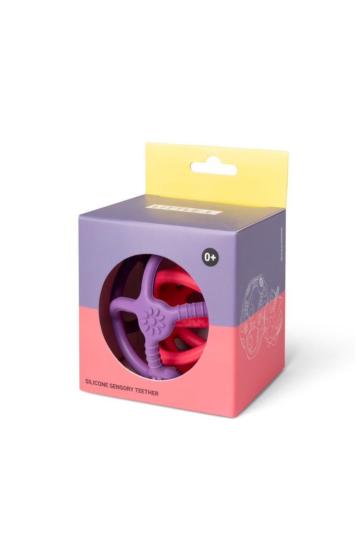 Pelota sensorial dos en uno Violeta-Rosa