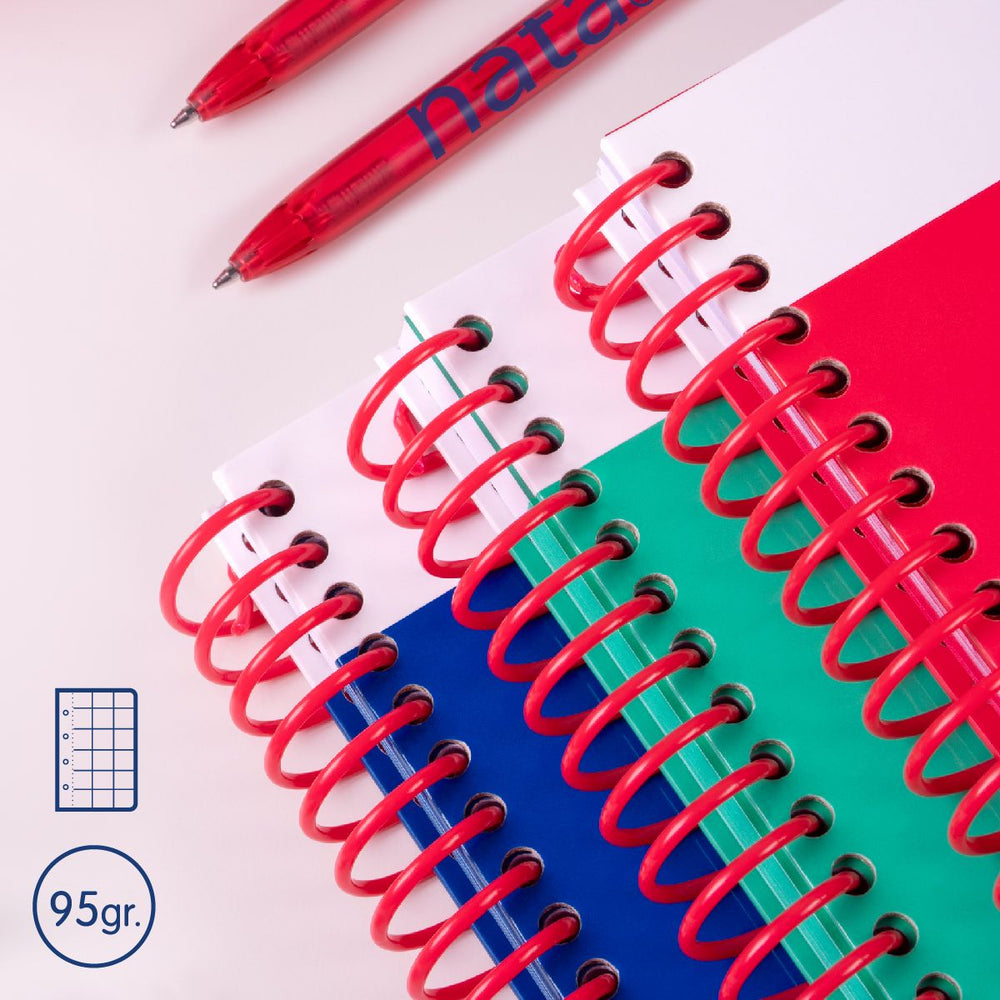 Cuaderno A4 con espiral y tapa dura colección Milan Nata® 624 since 1918, rosa