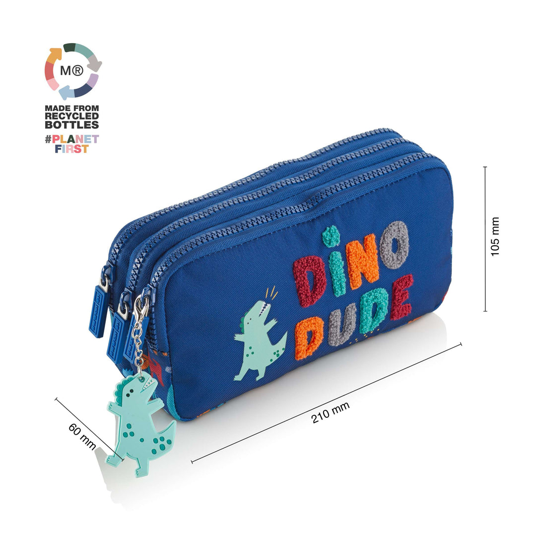 Portatodo Triple Rectangular Recicl. Fun Dino