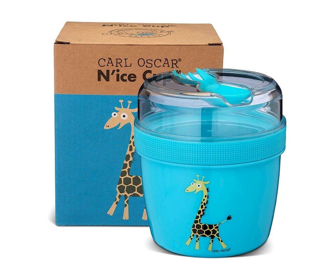 Fiambrera Snack N'ice Cup L Jirafa Turquesa