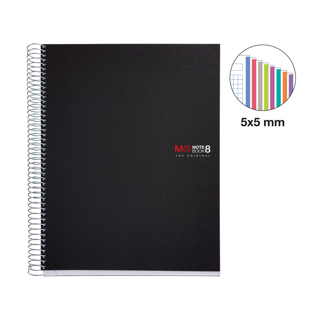 Cuaderno Tapa Blanda A4 Cuadrícula 200 Hojas Miquelrius Negro