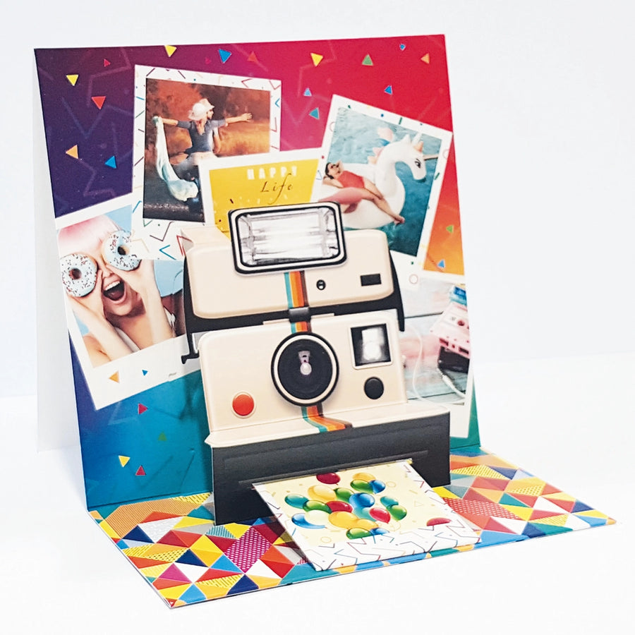 Tarjeta felicitación 3D Pop-Up Polaroïd