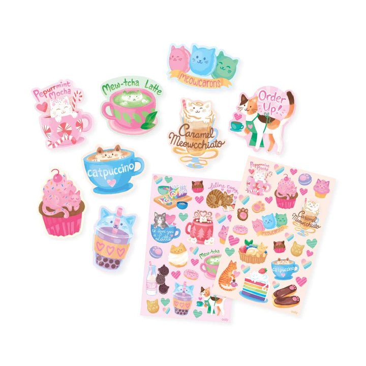 Pegatinas con aroma - Cat Café - Scented Scratch Stickers