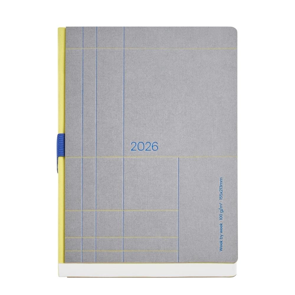 Agenda plus S/V lineas gris basics 26