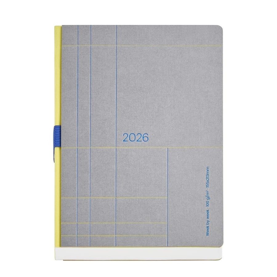 Agenda plus D/P lineas gris basics 26