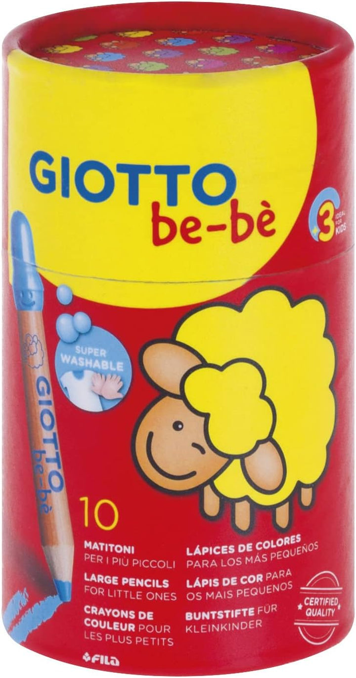 Bote 10 Super Lapices De Colores Giotto Bebe