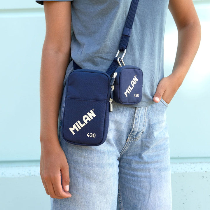 Bolso pequeño bandolera MILAN 430 since 1918, azul