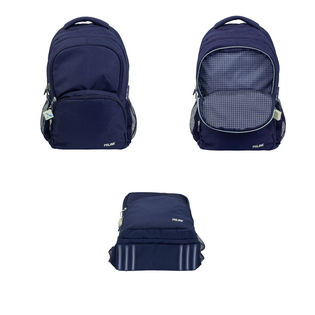 Mochila escolar 4 cremalleras (25 L) colección 430 since 1918, azul marino