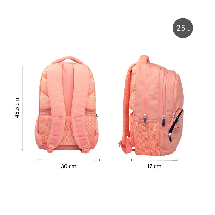 Mochila escolar 4 cremalleras (25 L) colección 430 since 1918, rosa