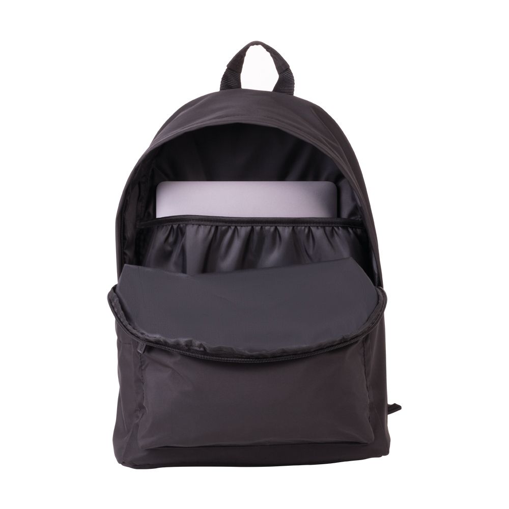 Mochila escolar clásica 2 cremalleras (22 L) serie Shadow, negro